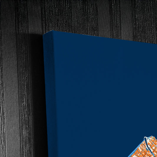 Κορινθος Greece Colorful City Map Canvas Print Detail