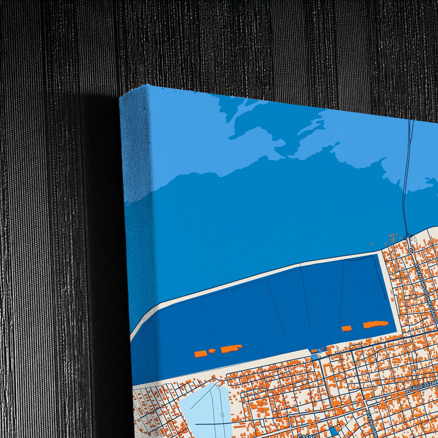 Coro Venezuela Colorful City Map Canvas Print Detail