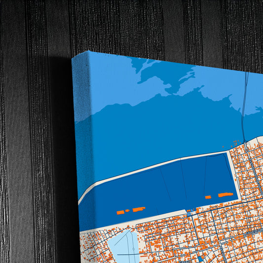 Coro Venezuela Colorful City Map Canvas Print Detail