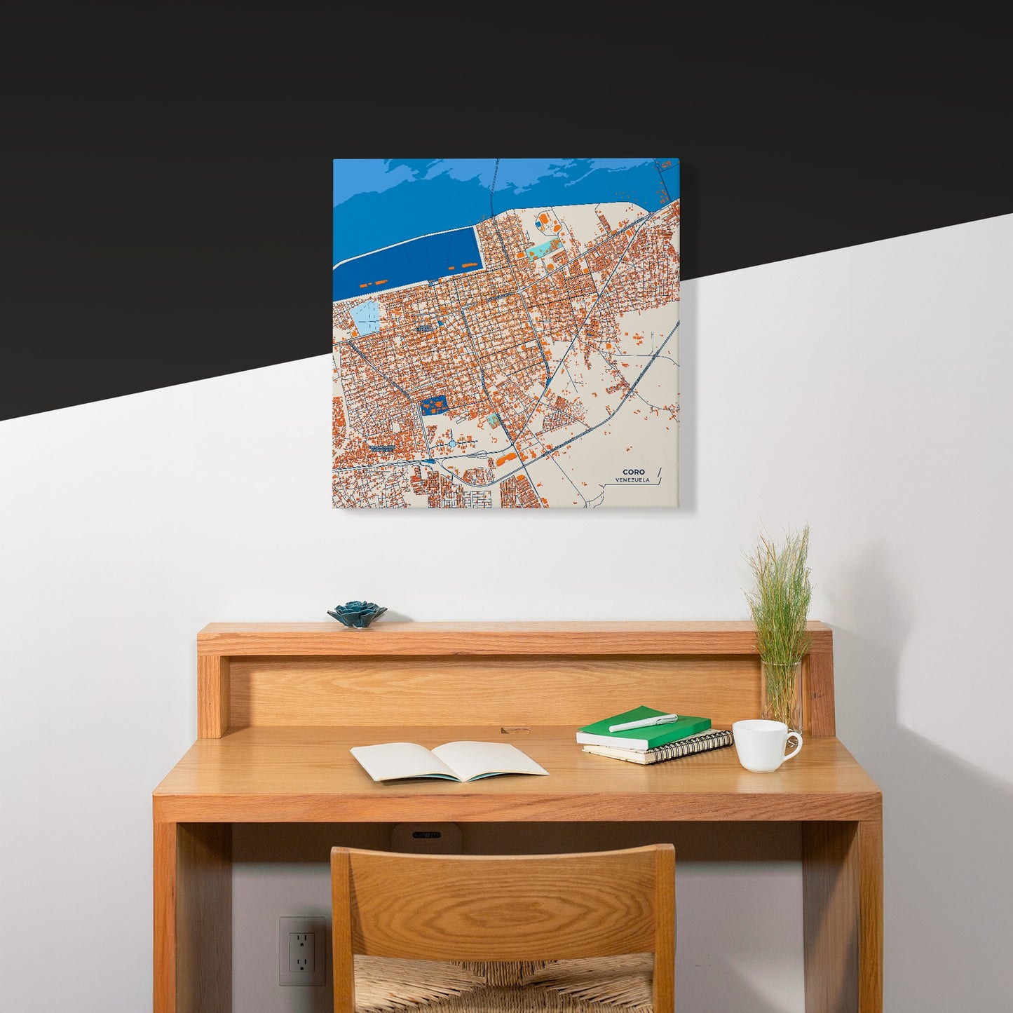 Coro Venezuela Colorful City Map Canvas Print Scene