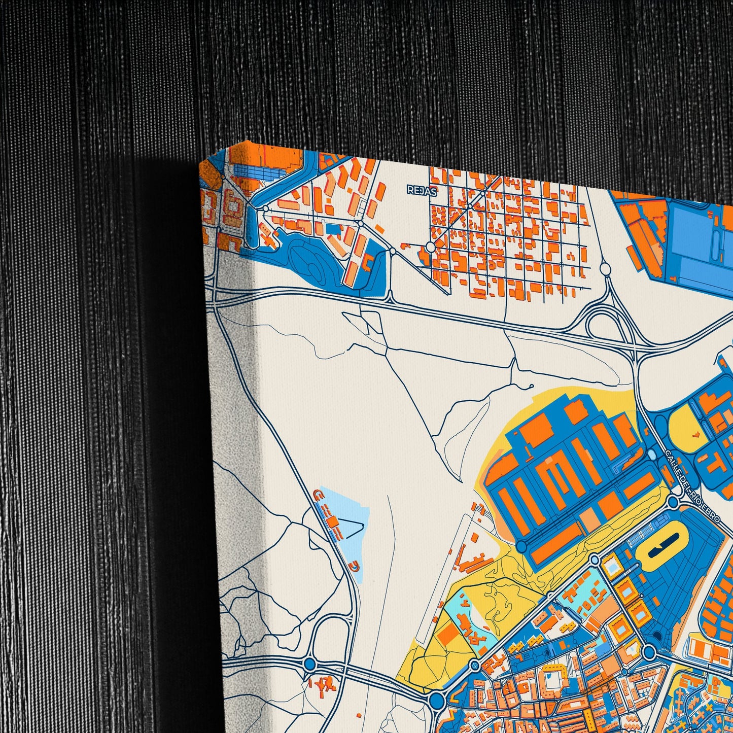 Coslada Spain Colorful City Map Canvas Print Detail