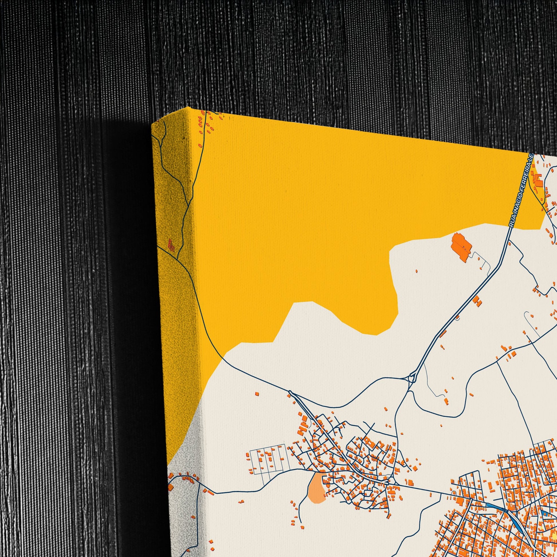 Crato Brazil Colorful City Map Canvas Print Detail