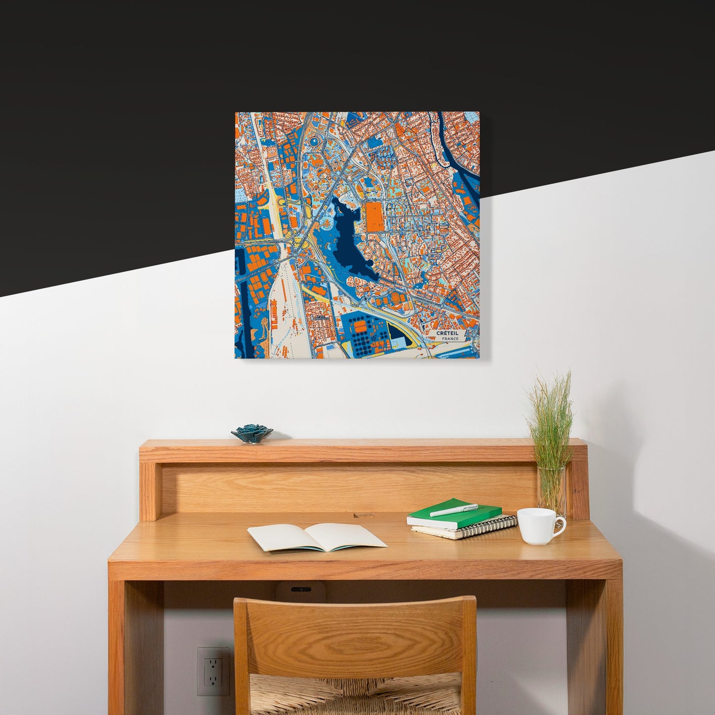 Créteil France Colorful City Map Canvas Print Scene
