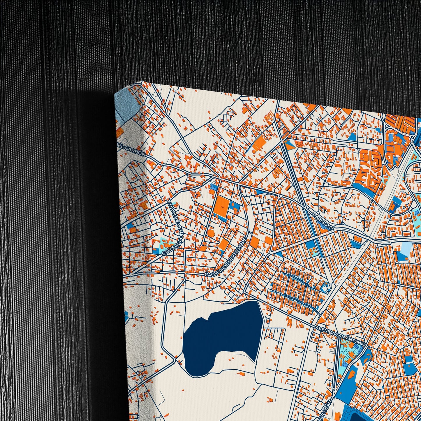 Cuautitlán Izcalli Mexico Colorful City Map Canvas Print Detail