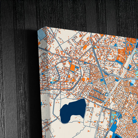 Cuautitlán Izcalli Mexico Colorful City Map Canvas Print Detail