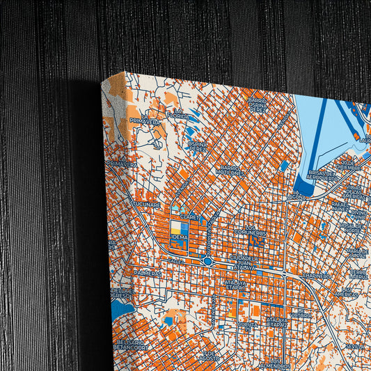 Cucuta Colombia Colorful City Map Canvas Print Detail