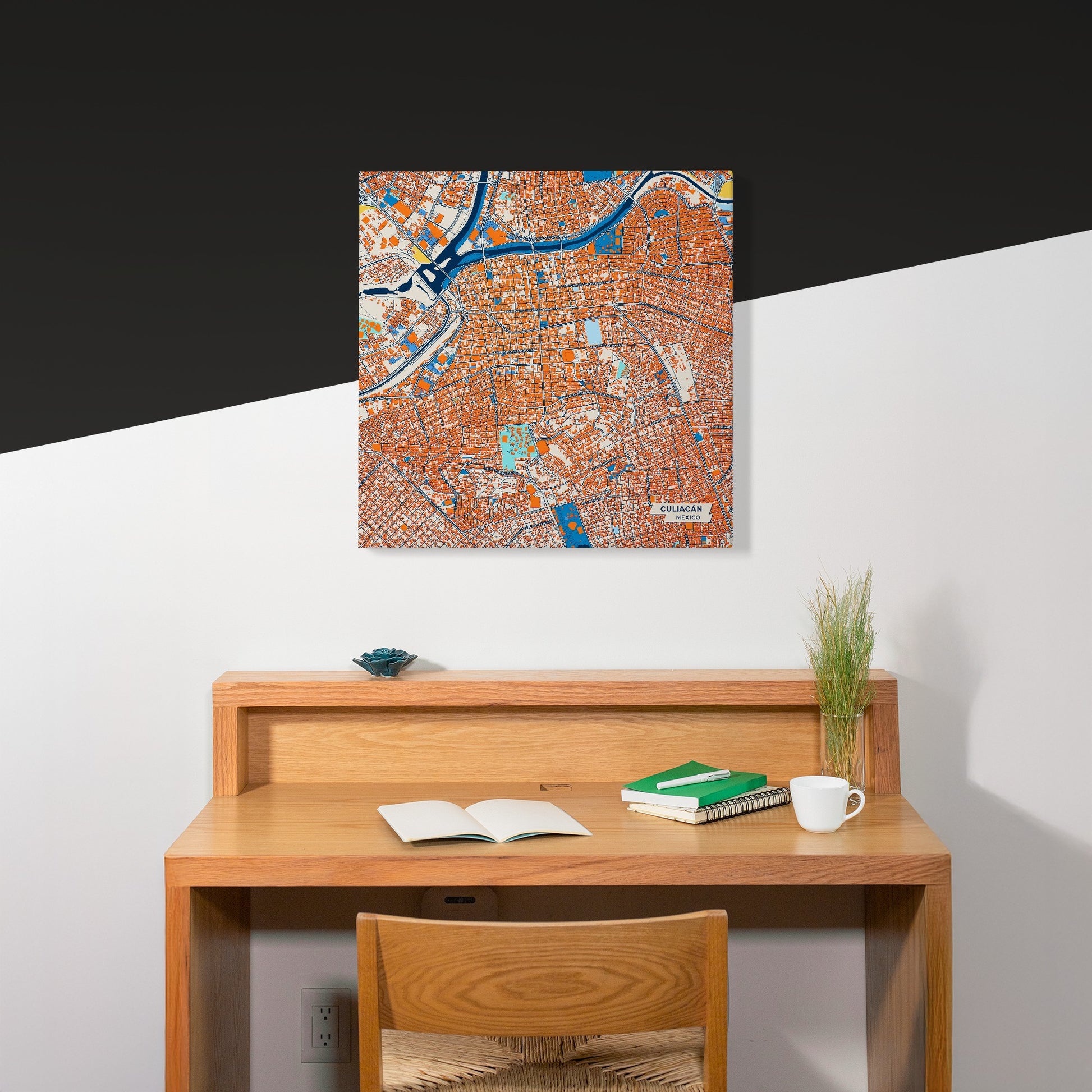 Culiacán Mexico Colorful City Map Canvas Print Scene