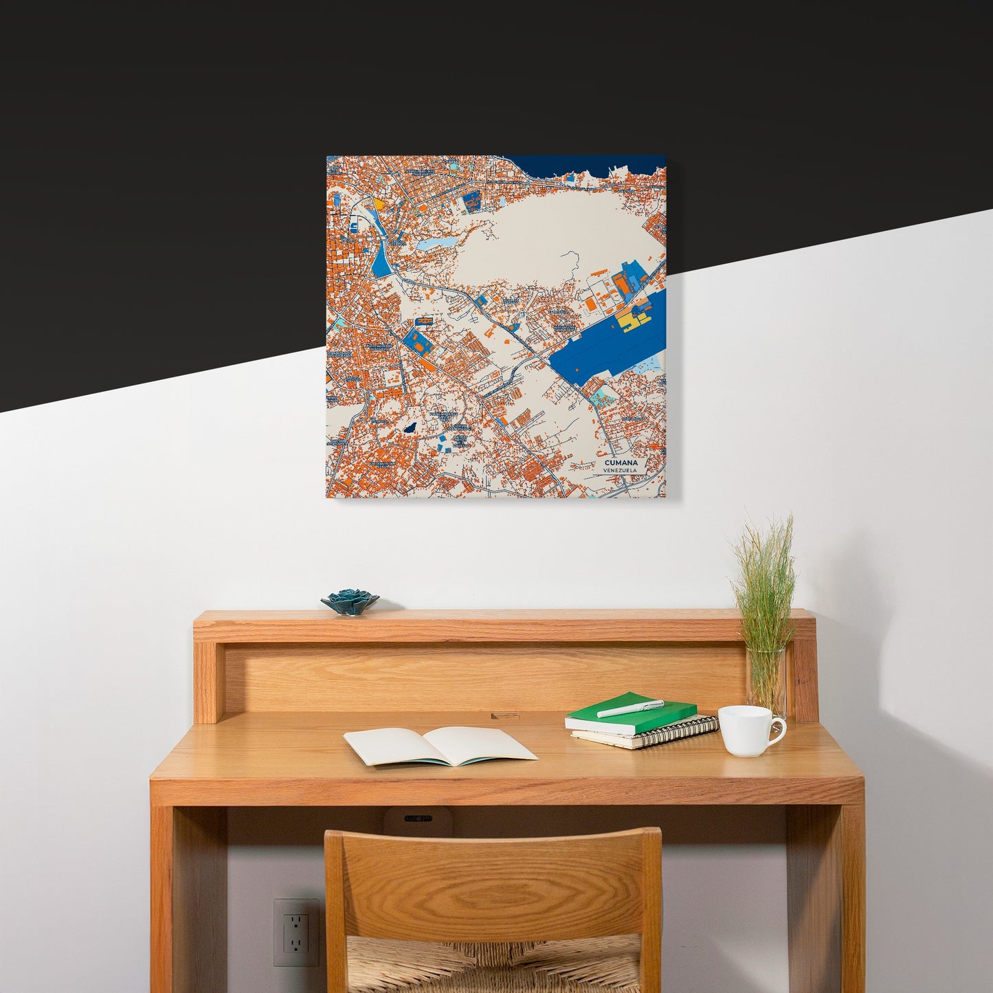 Cumana Venezuela Colorful City Map Canvas Print Scene