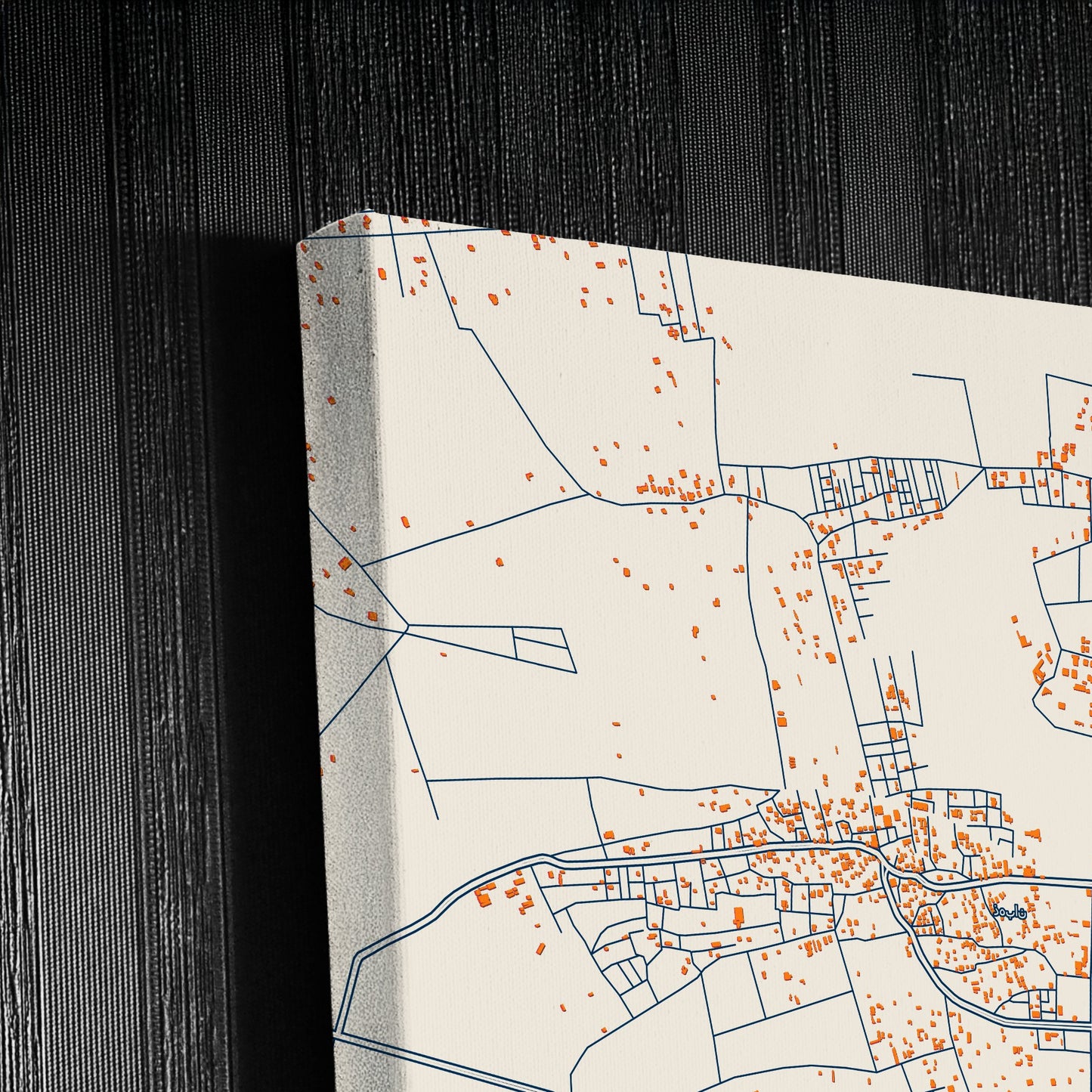 Dahaban Saudi Arabia Colorful City Map Canvas Print Detail