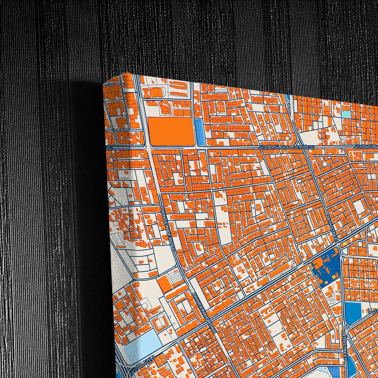 Dammam Saudi Arabia Colorful City Map Canvas Print Detail