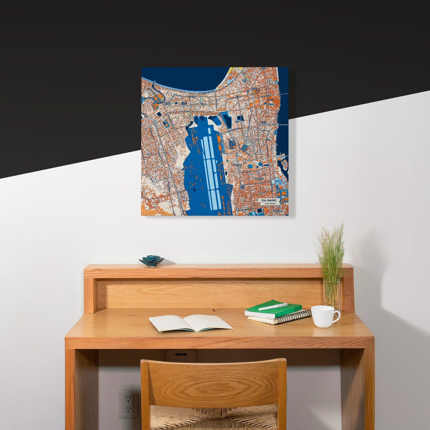 Da Nang Vietnam Colorful City Map Canvas Print Scene