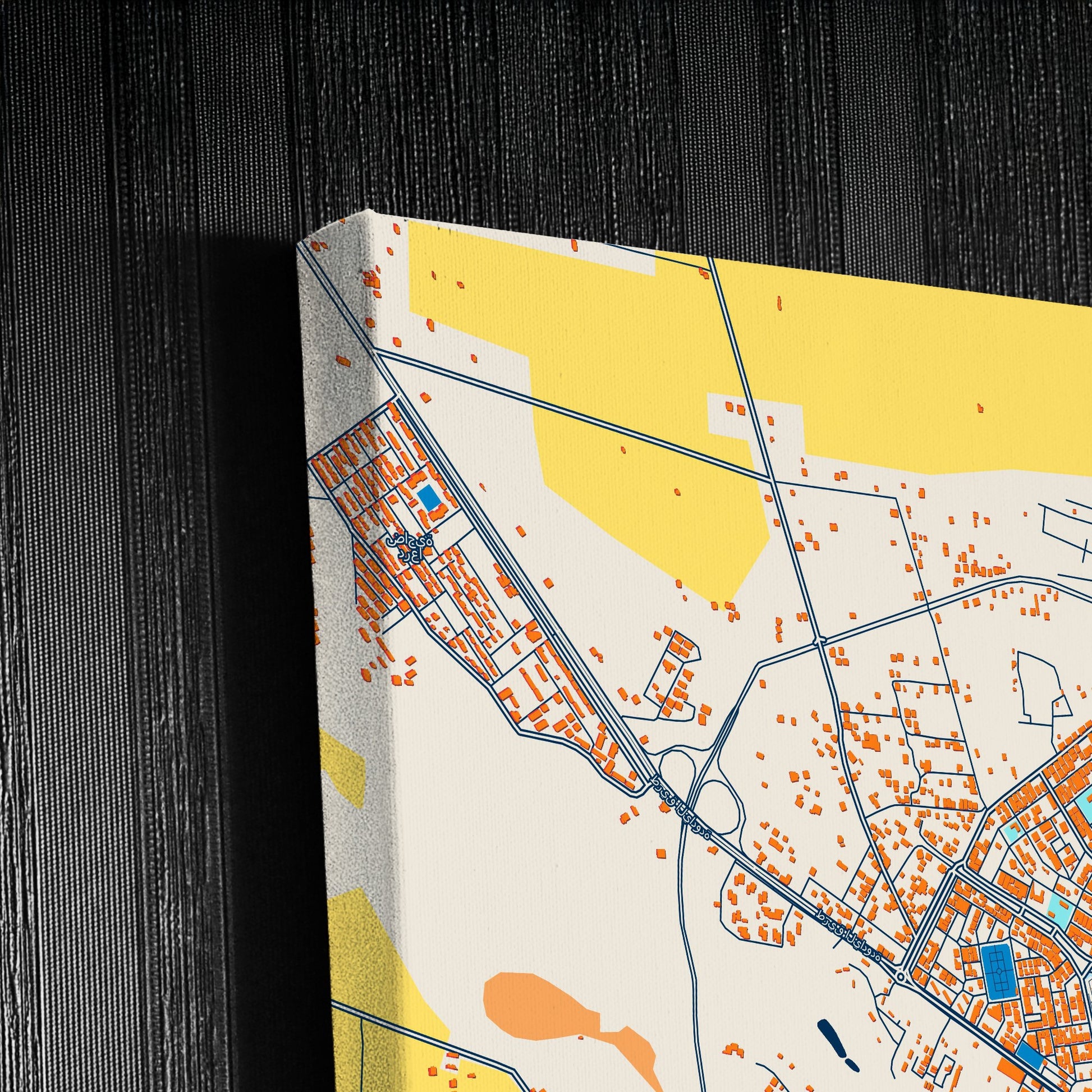 Daraa Syria Colorful City Map Canvas Print Detail