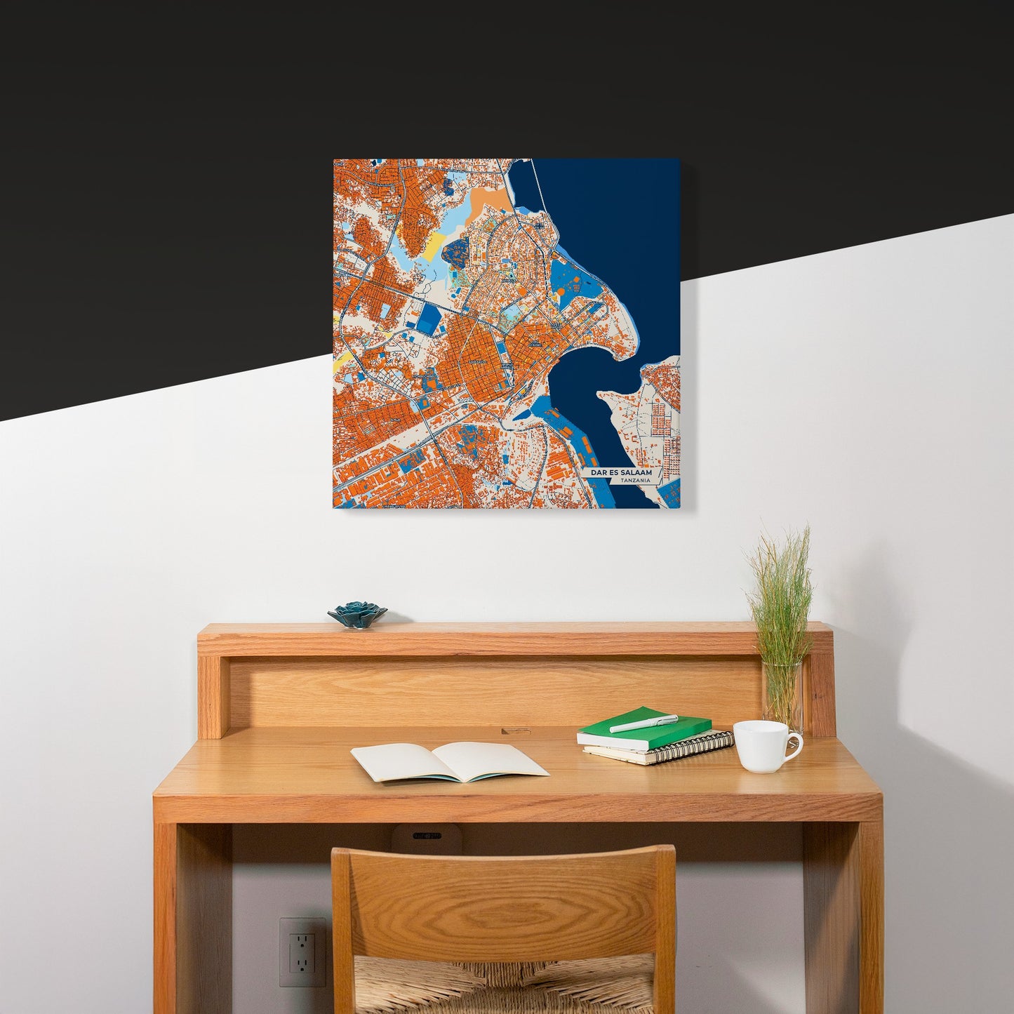 Dar Es Salaam Tanzania Colorful City Map Canvas Print Scene