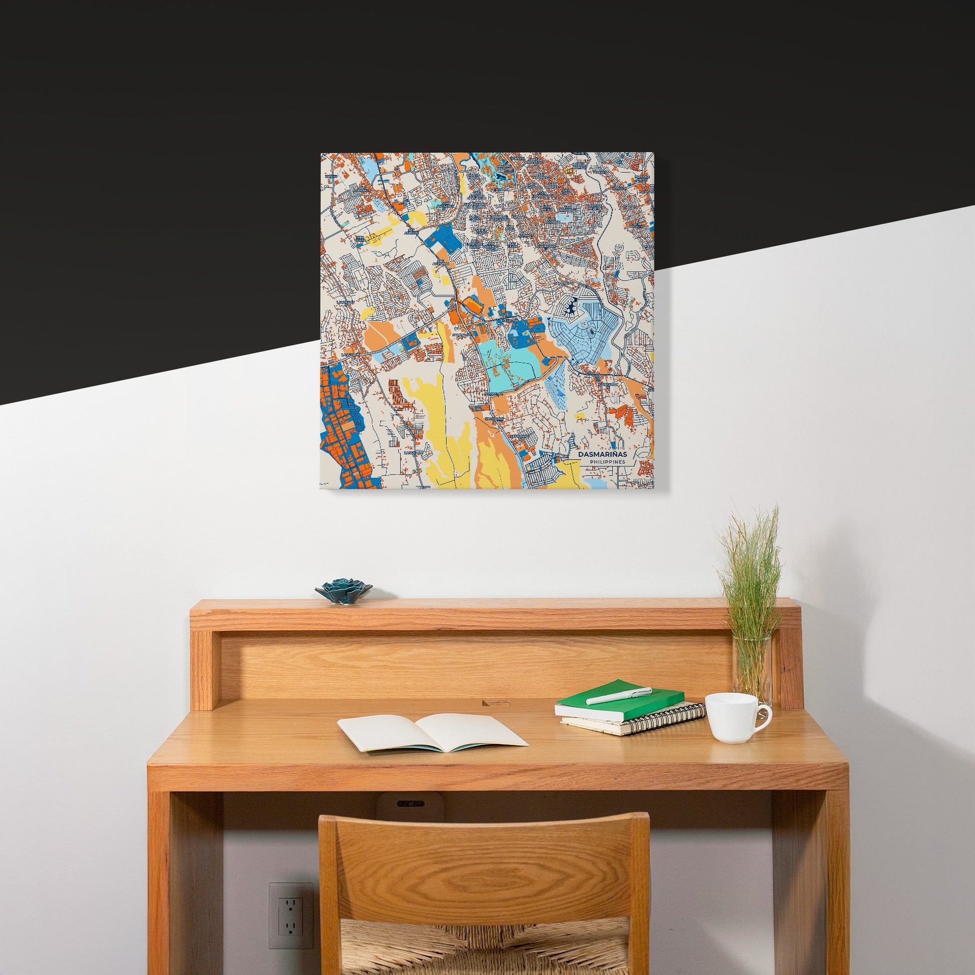 Dasmariñas Philippines Colorful City Map Canvas Print Scene