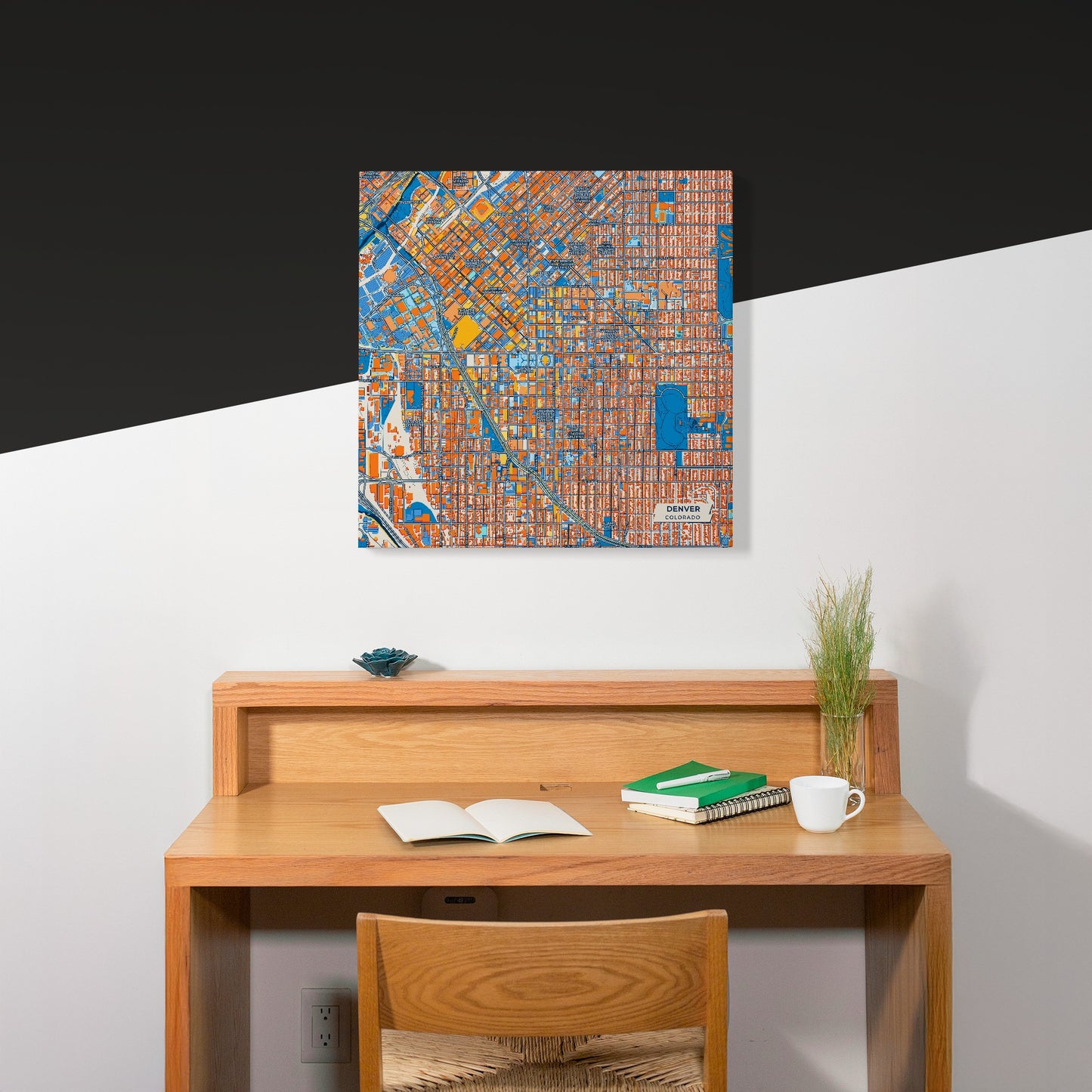 Denver Colorado Colorful City Map Canvas Print Scene