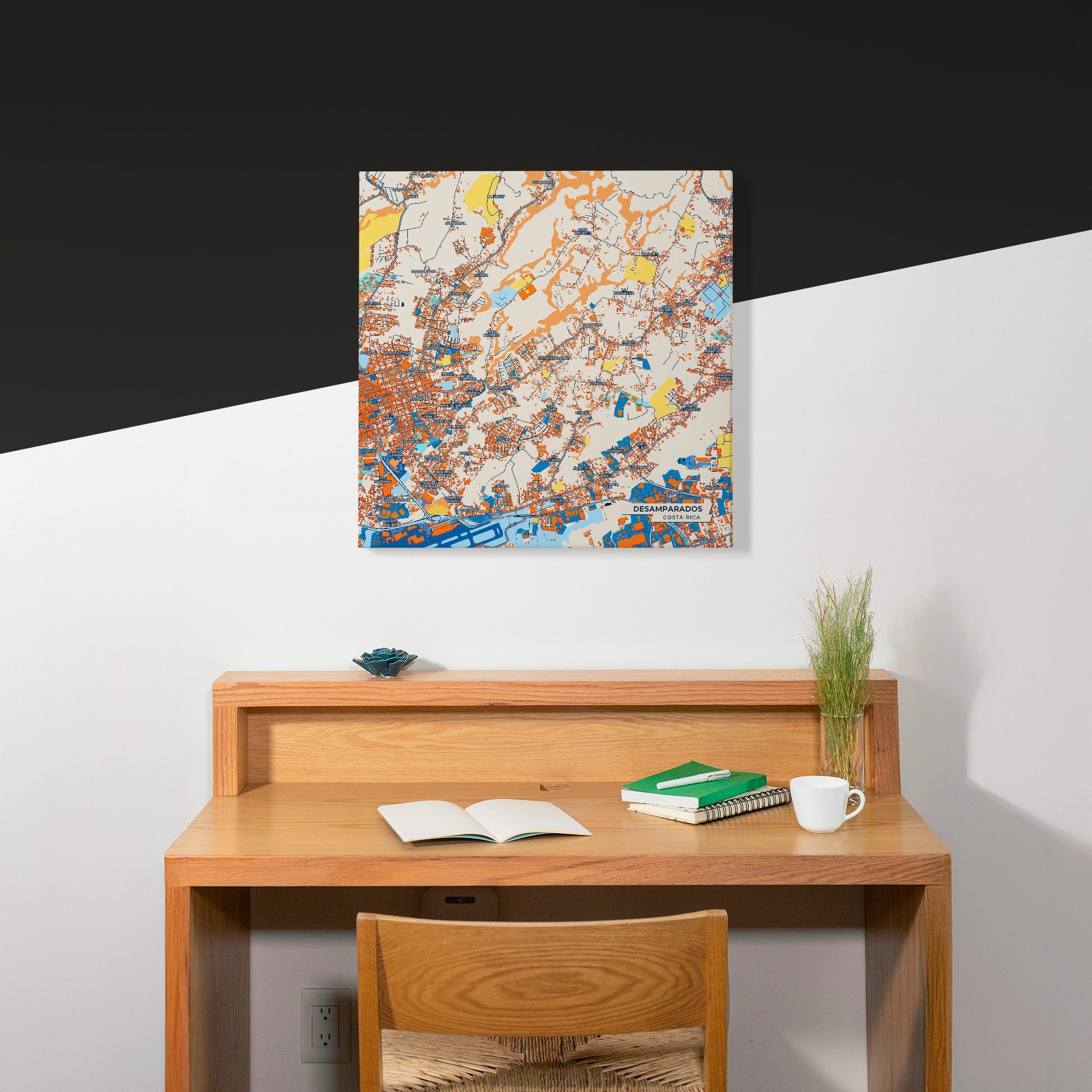 Desamparados Costa Rica Colorful City Map Canvas Print Scene