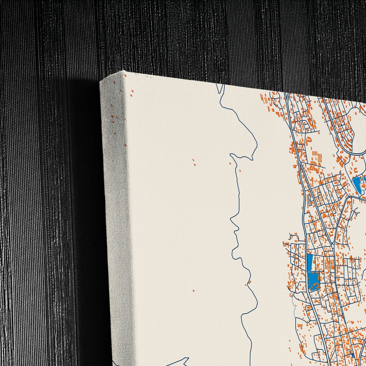 Dese Ethiopia Colorful City Map Canvas Print Detail