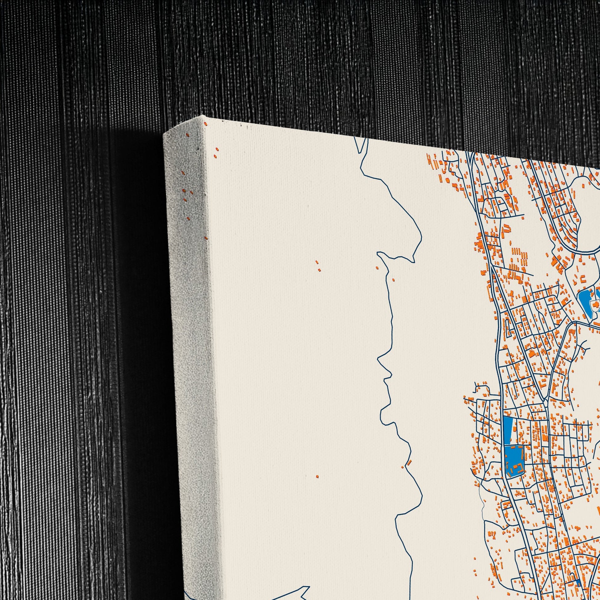 Dese Ethiopia Colorful City Map Canvas Print Detail