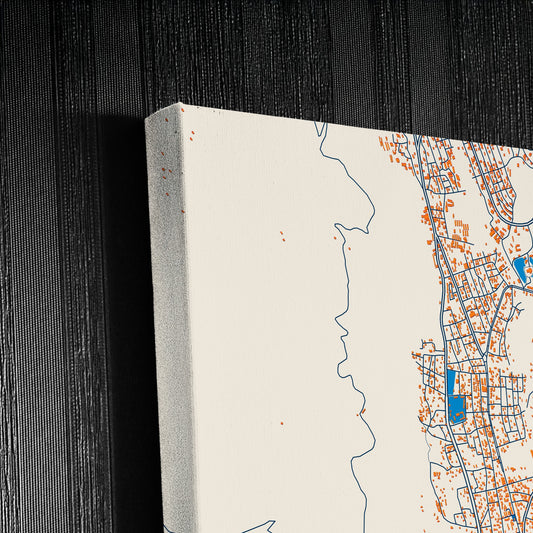 Dese Ethiopia Colorful City Map Canvas Print Detail