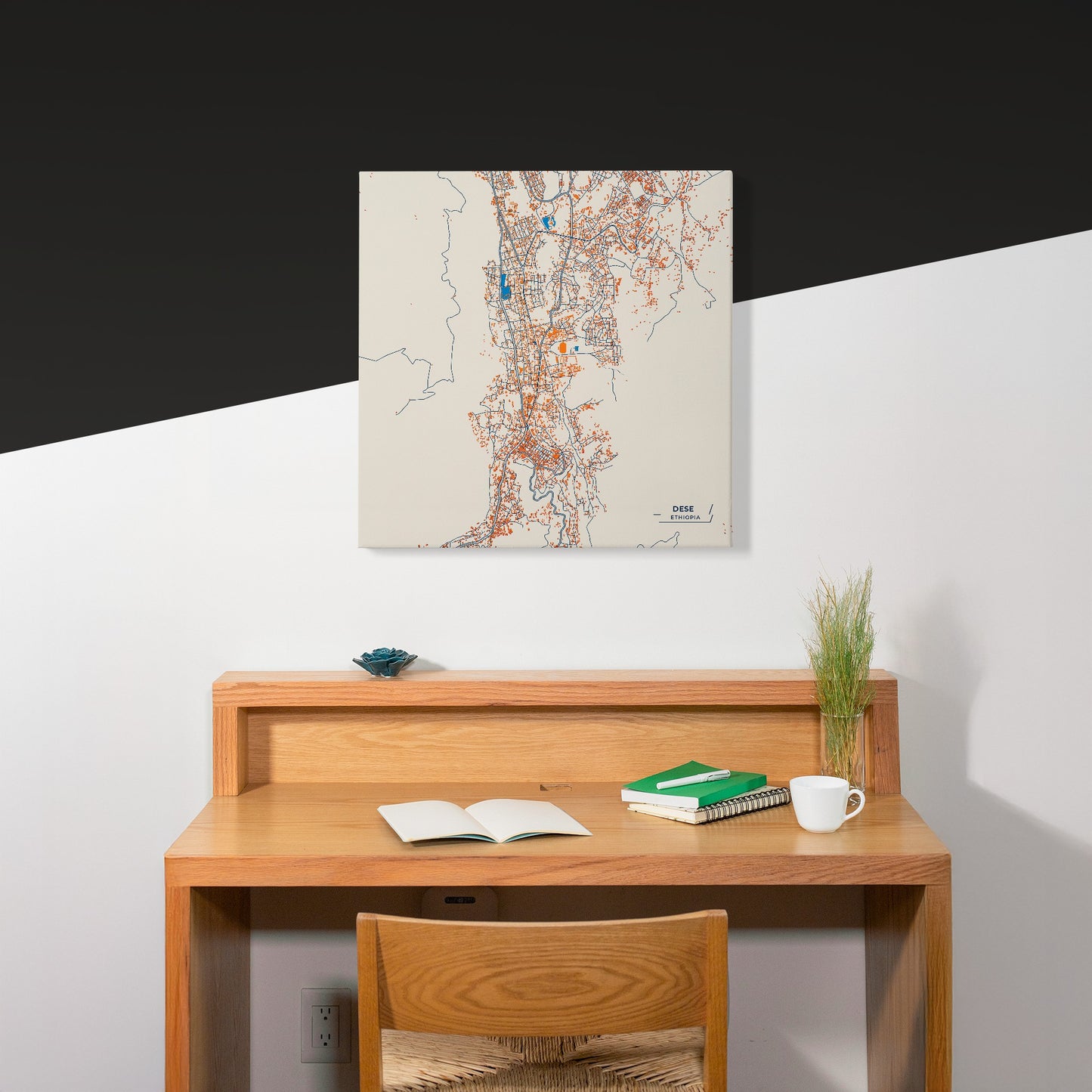 Dese Ethiopia Colorful City Map Canvas Print Scene