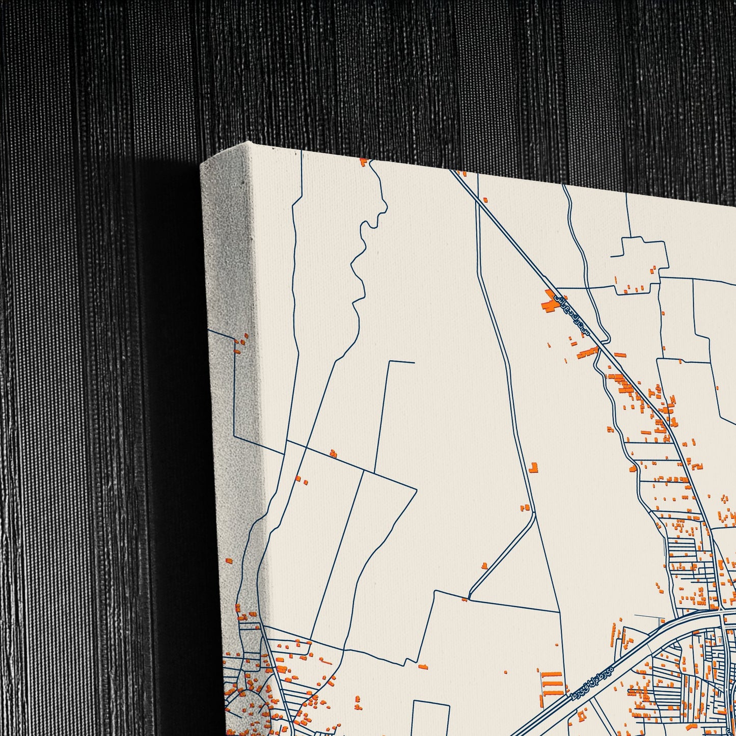 Dikirnis Egypt Colorful City Map Canvas Print Detail