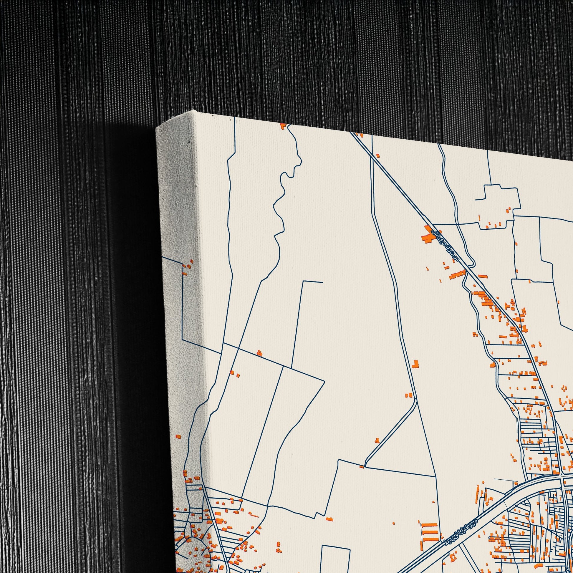 Dikirnis Egypt Colorful City Map Canvas Print Detail