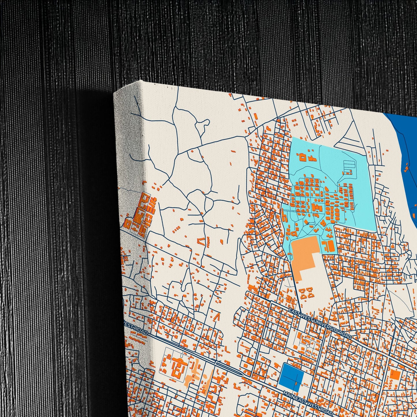 Dire Dawa Ethiopia Colorful City Map Canvas Print Detail