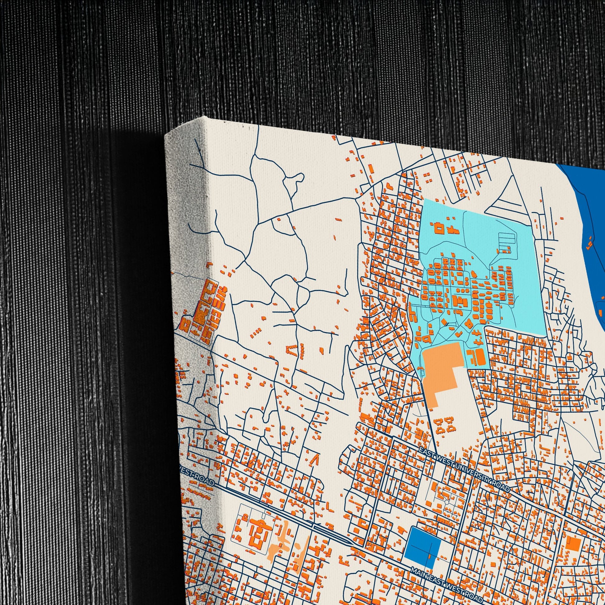 Dire Dawa Ethiopia Colorful City Map Canvas Print Detail