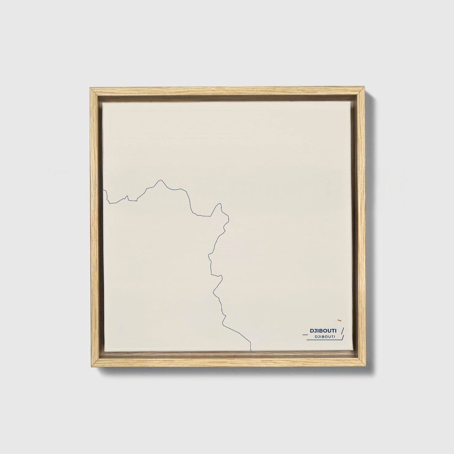 Djibouti Djibouti Colorful City Map Canvas Print • Natural Wooden Framed