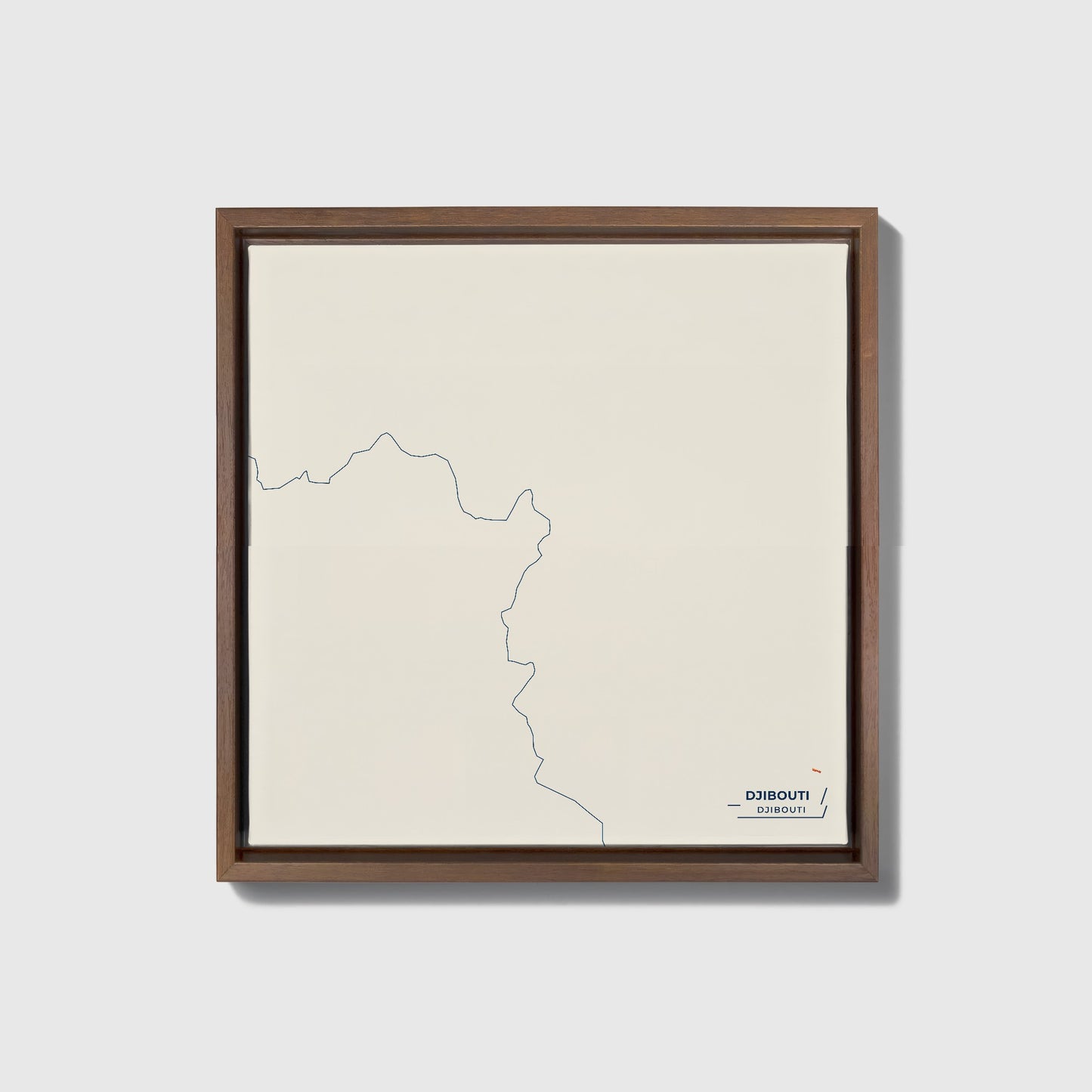 Djibouti Djibouti Colorful City Map Canvas Print • Dark Wooden Framed