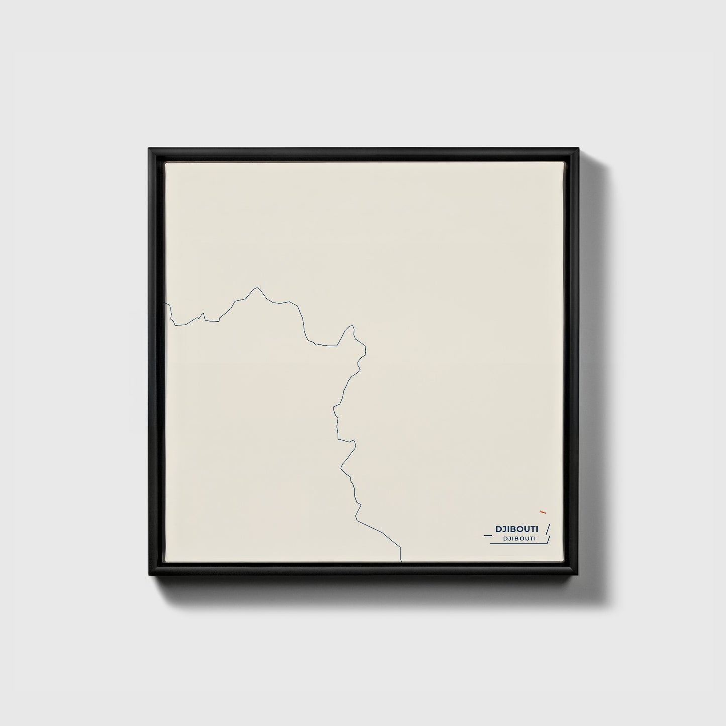Djibouti Djibouti Colorful City Map Canvas Print • Black Framed