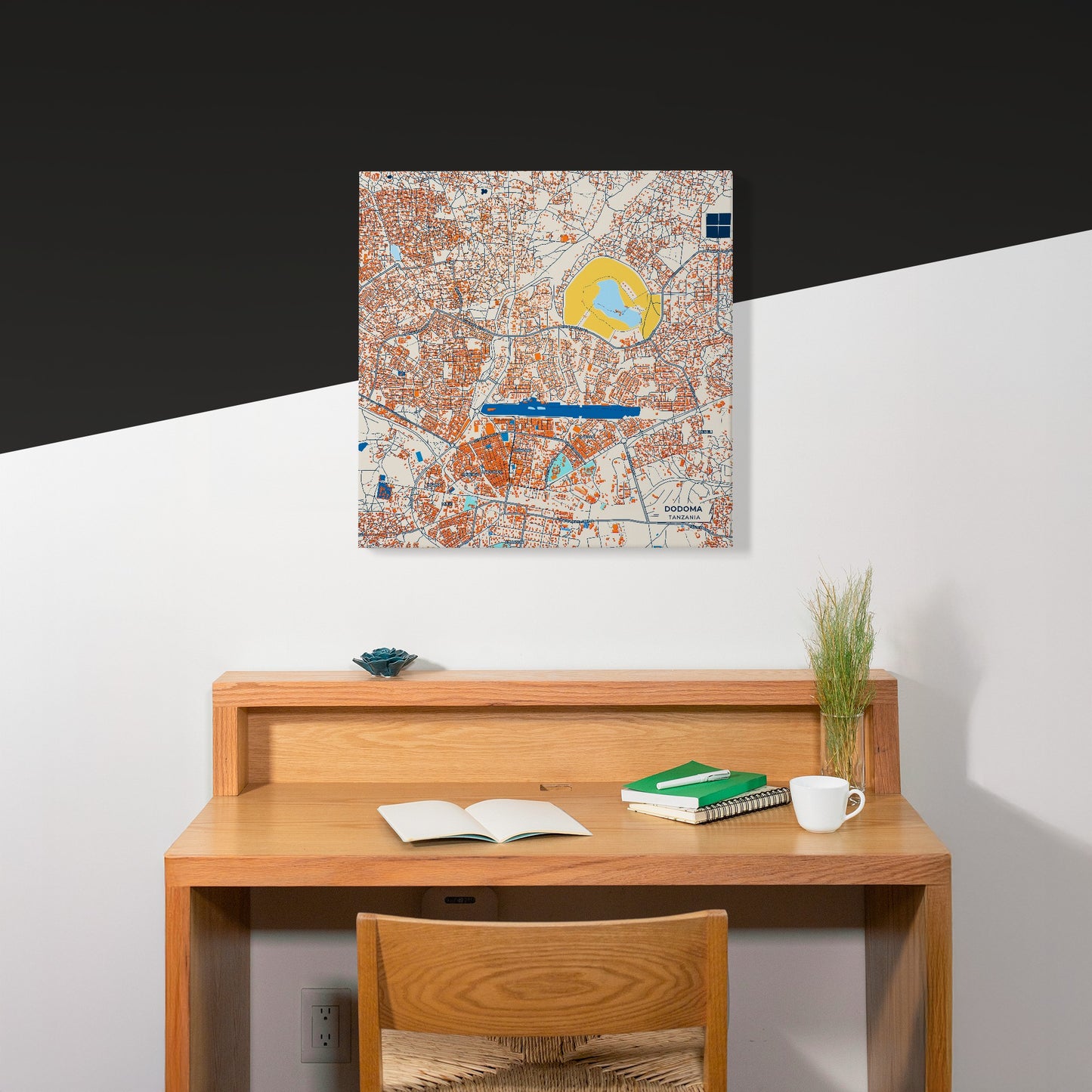 Dodoma Tanzania Colorful City Map Canvas Print Scene