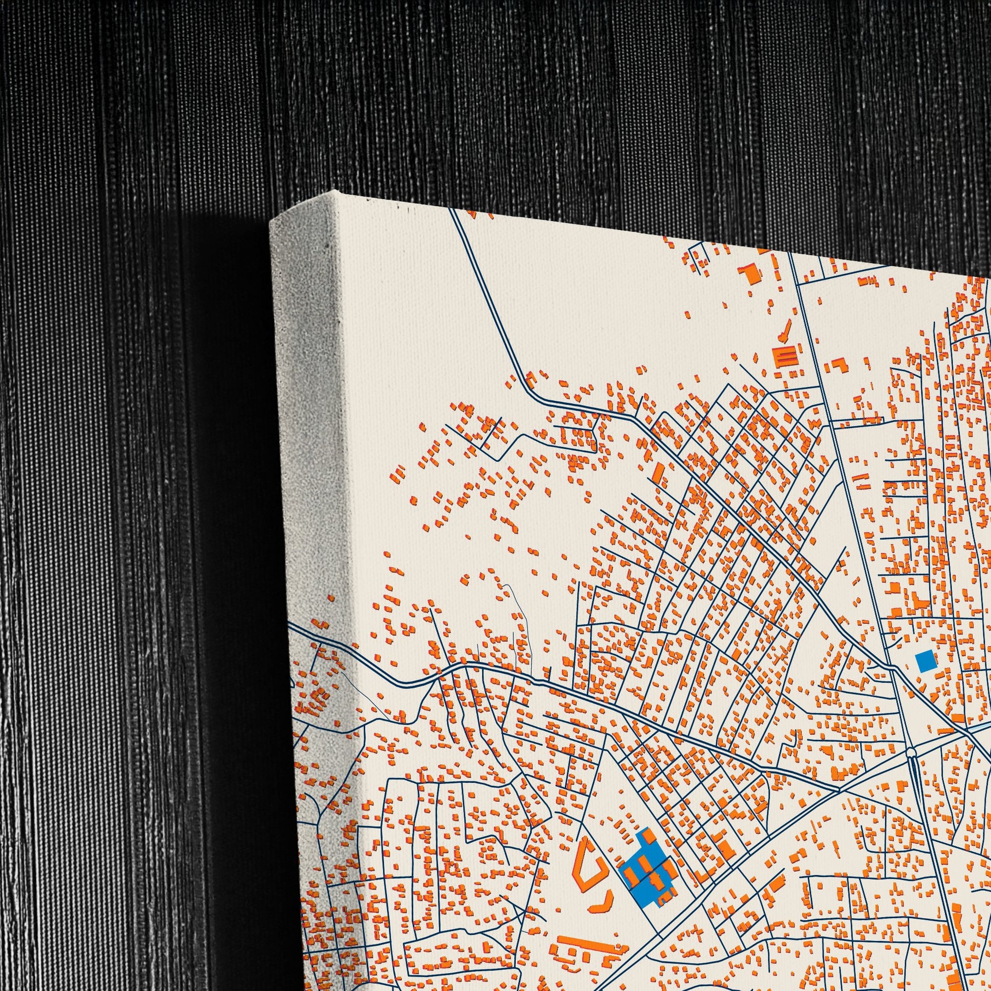 Doğubayazit Turkey Colorful City Map Canvas Print Detail