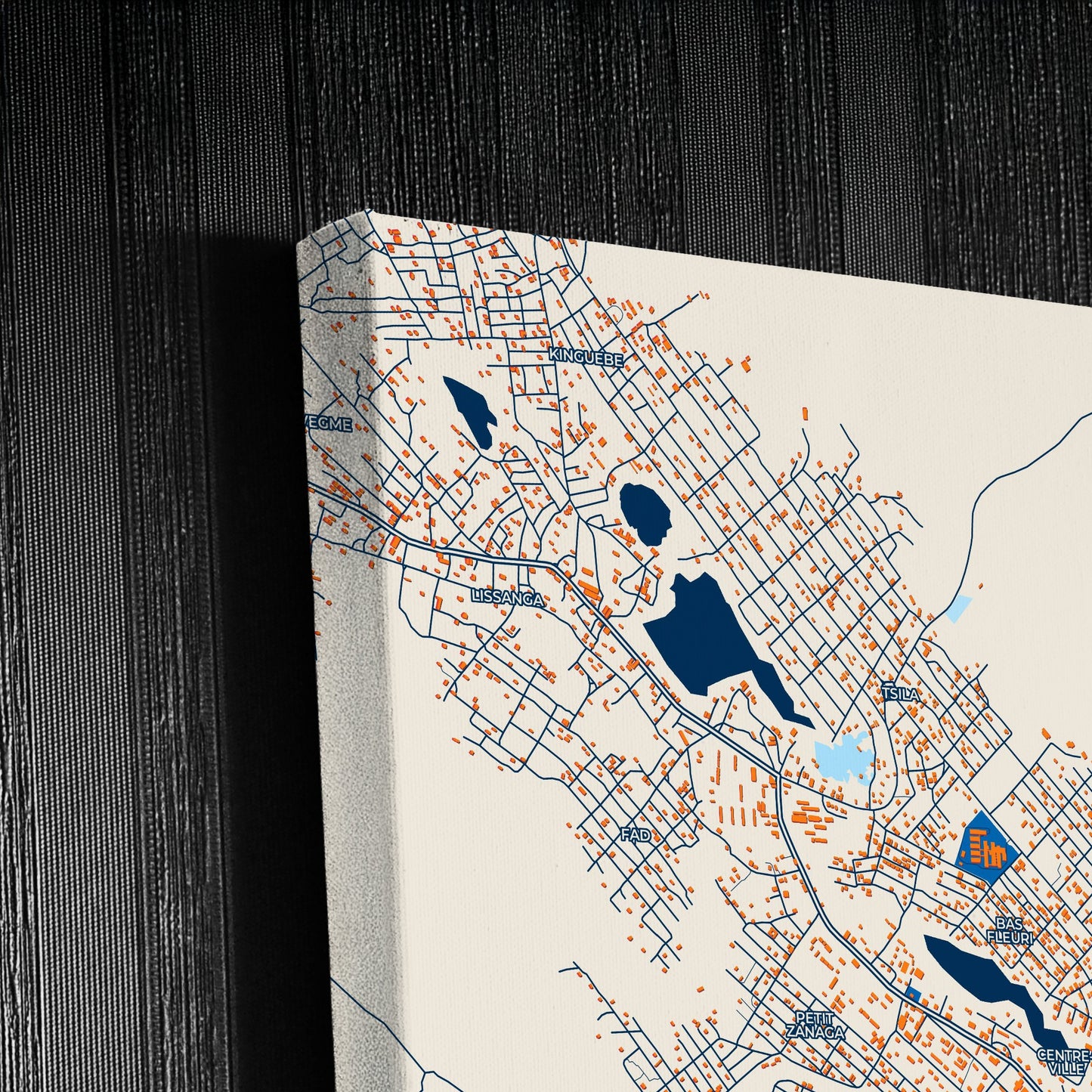 Dolisie Republic Of The Congo Colorful City Map Canvas Print Detail