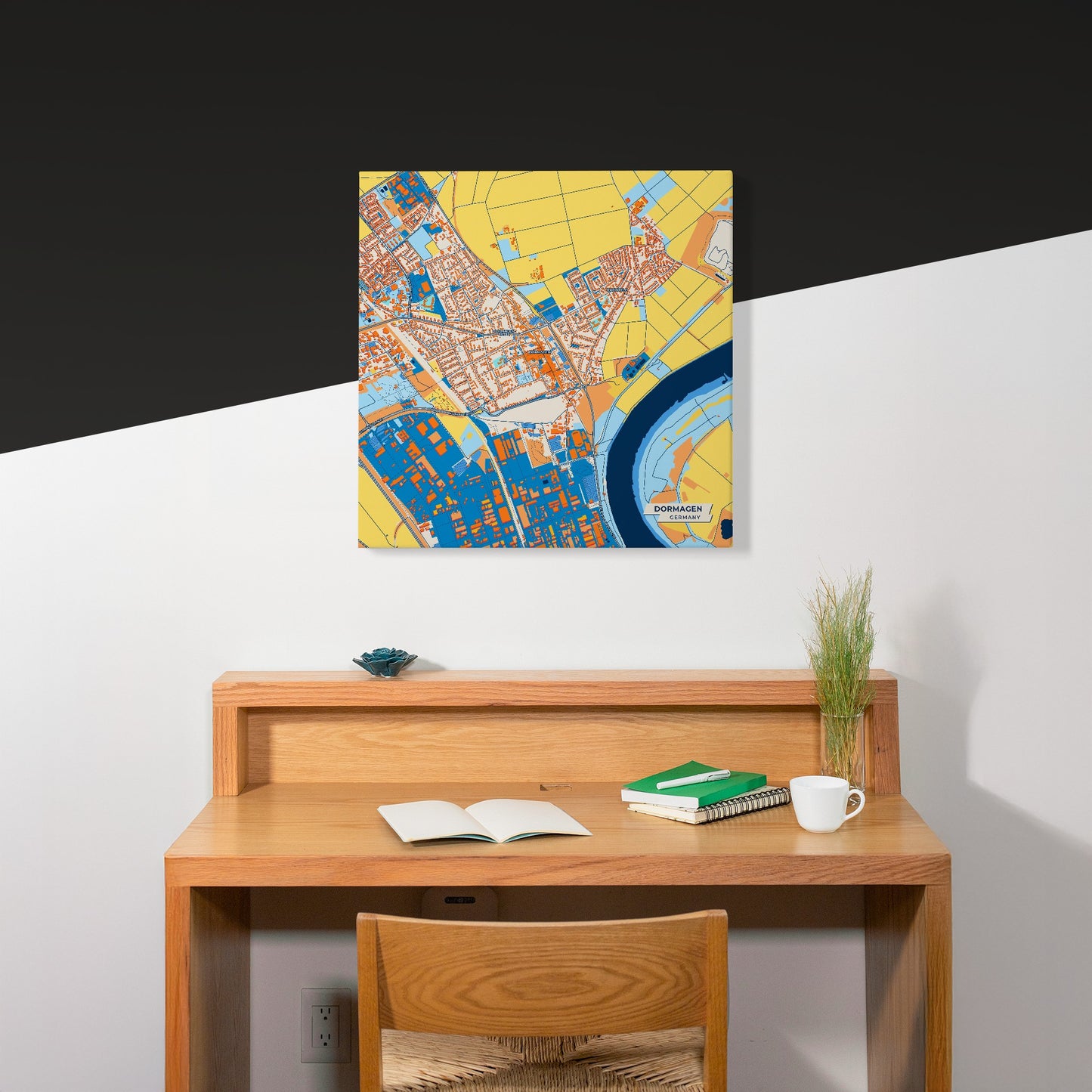 Dormagen Germany Colorful City Map Canvas Print Scene