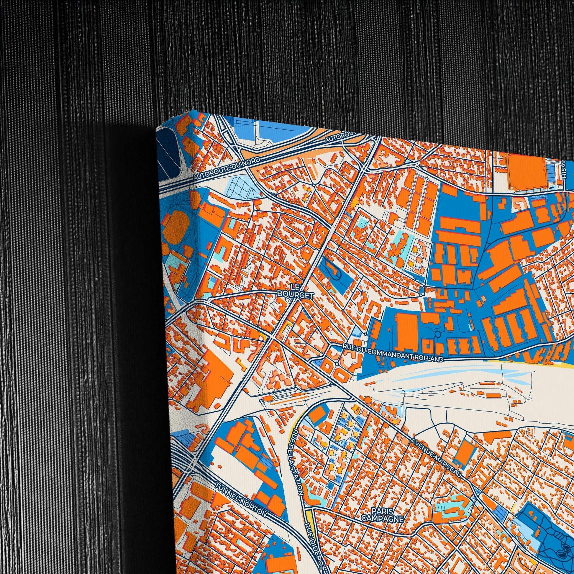 Drancy France Colorful City Map Canvas Print Detail