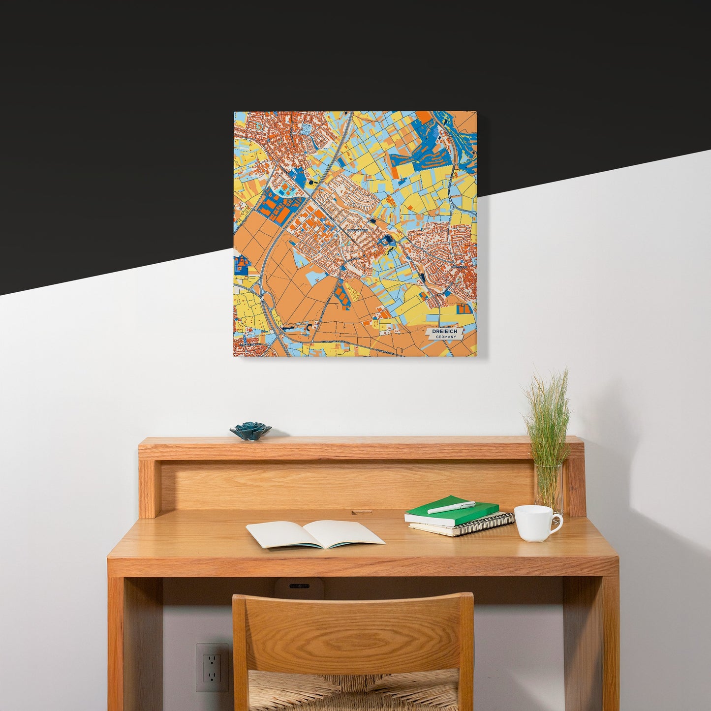 Dreieich Germany Colorful City Map Canvas Print Scene