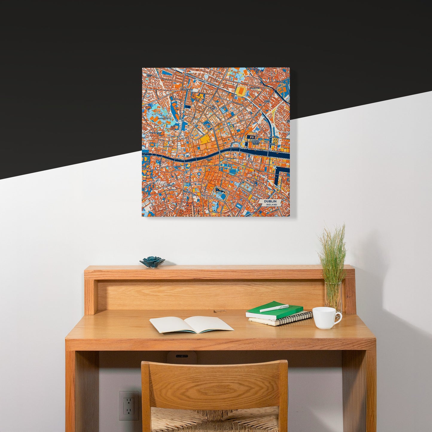Dublin Ireland Colorful City Map Canvas Print Scene