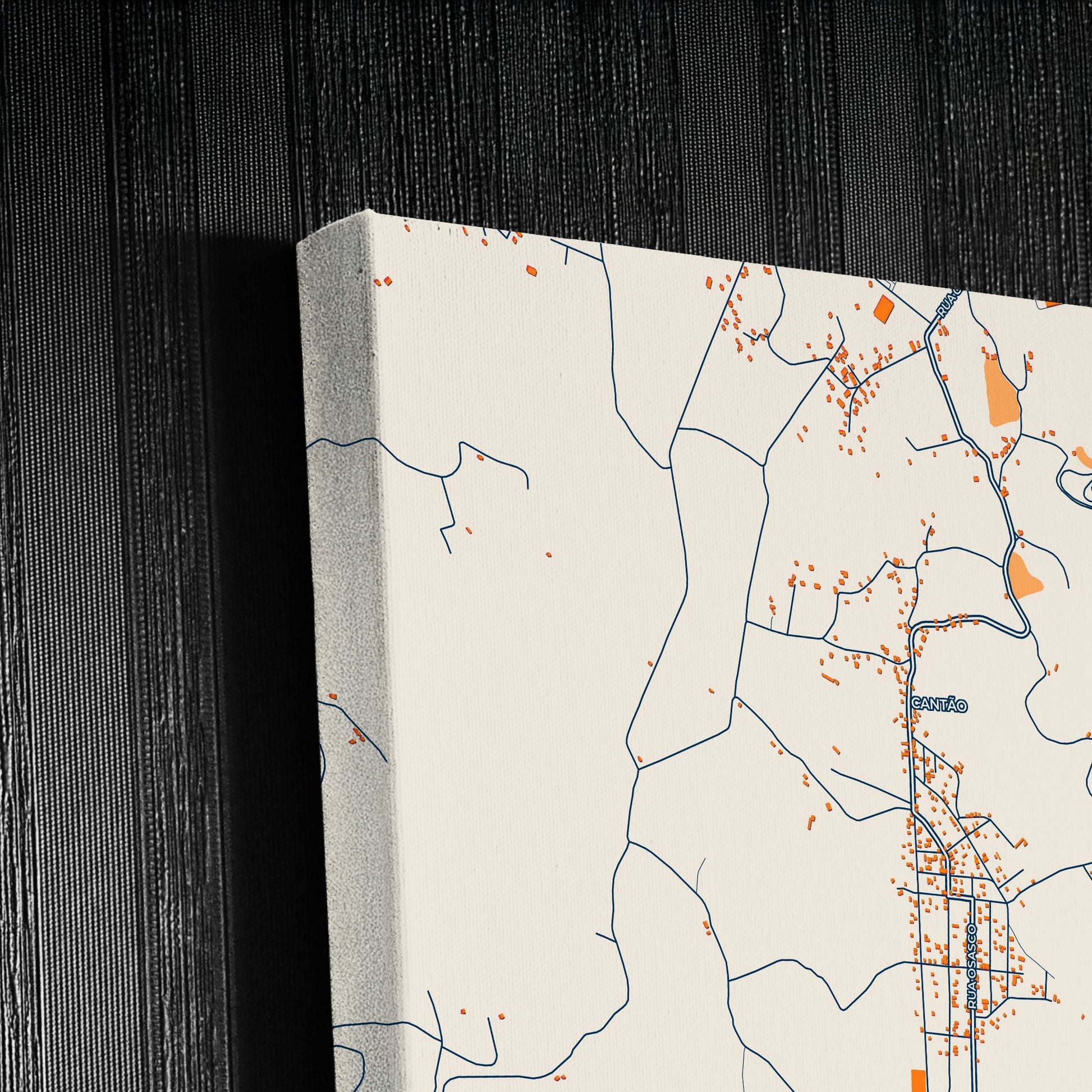 Duque De Caxias Brazil Colorful City Map Canvas Print Detail