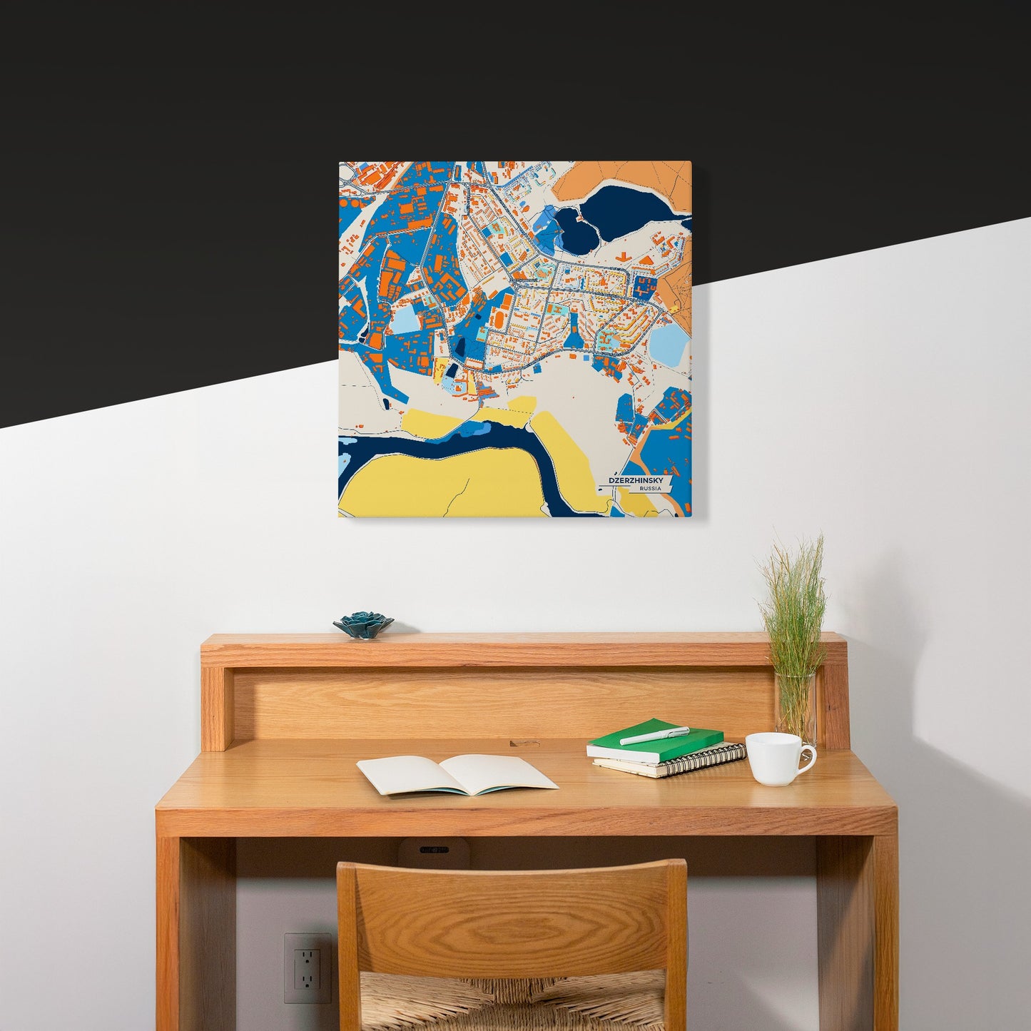 Дзержинский Russia Colorful City Map Canvas Print Scene
