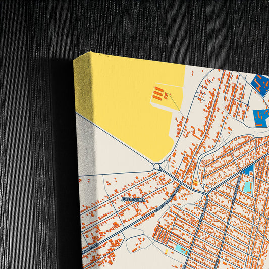Джанкой Ukraine Colorful City Map Canvas Print Detail