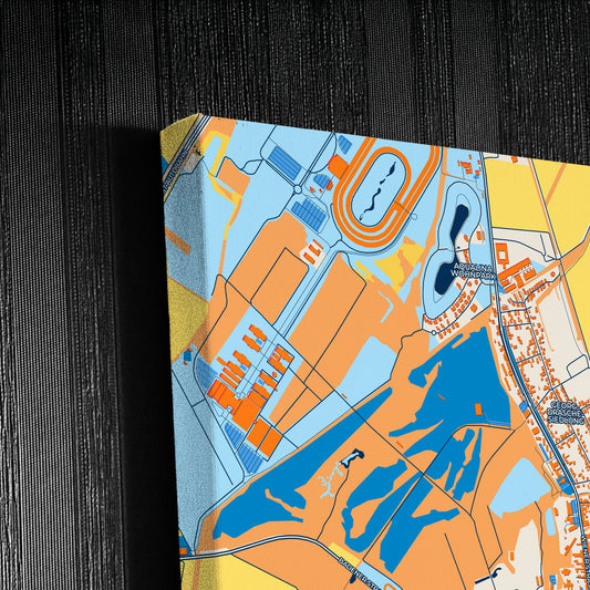 Ebreichsdorf Austria Colorful City Map Canvas Print Detail