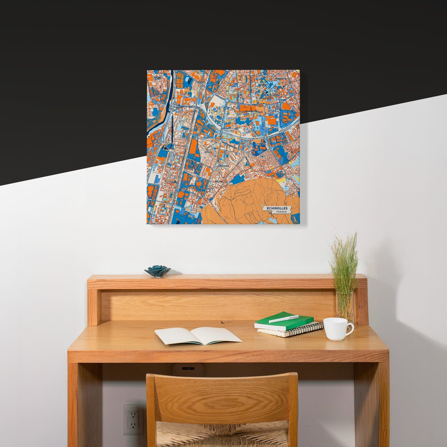 Échirolles France Colorful City Map Canvas Print Scene
