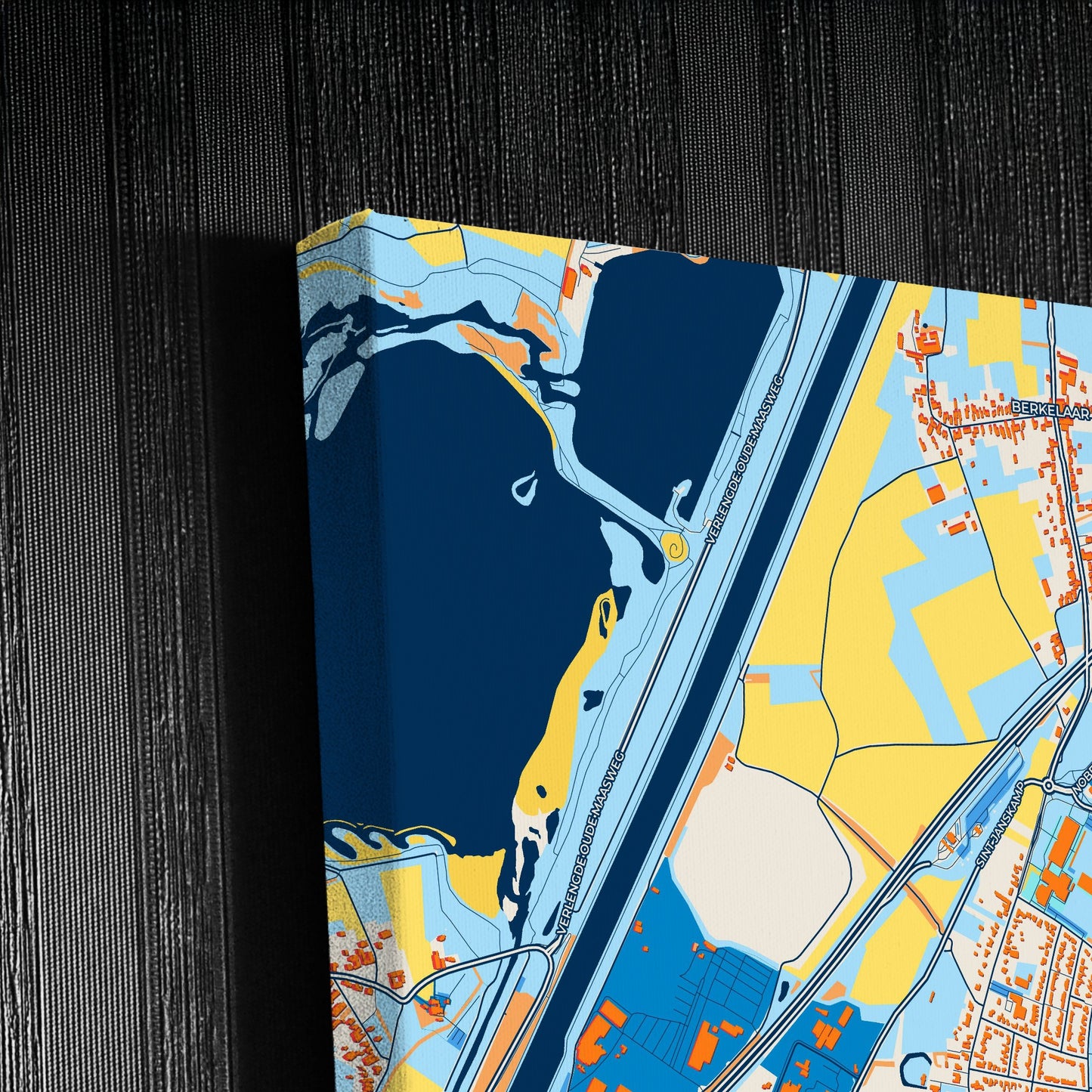 Echt-Susteren Netherlands Colorful City Map Canvas Print Detail