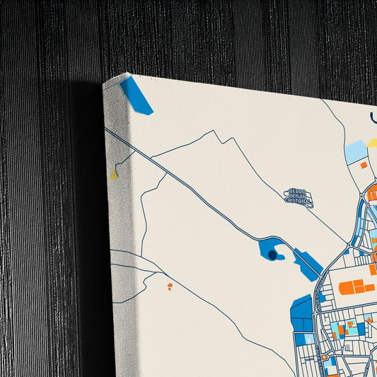 Écija Spain Colorful City Map Canvas Print Detail
