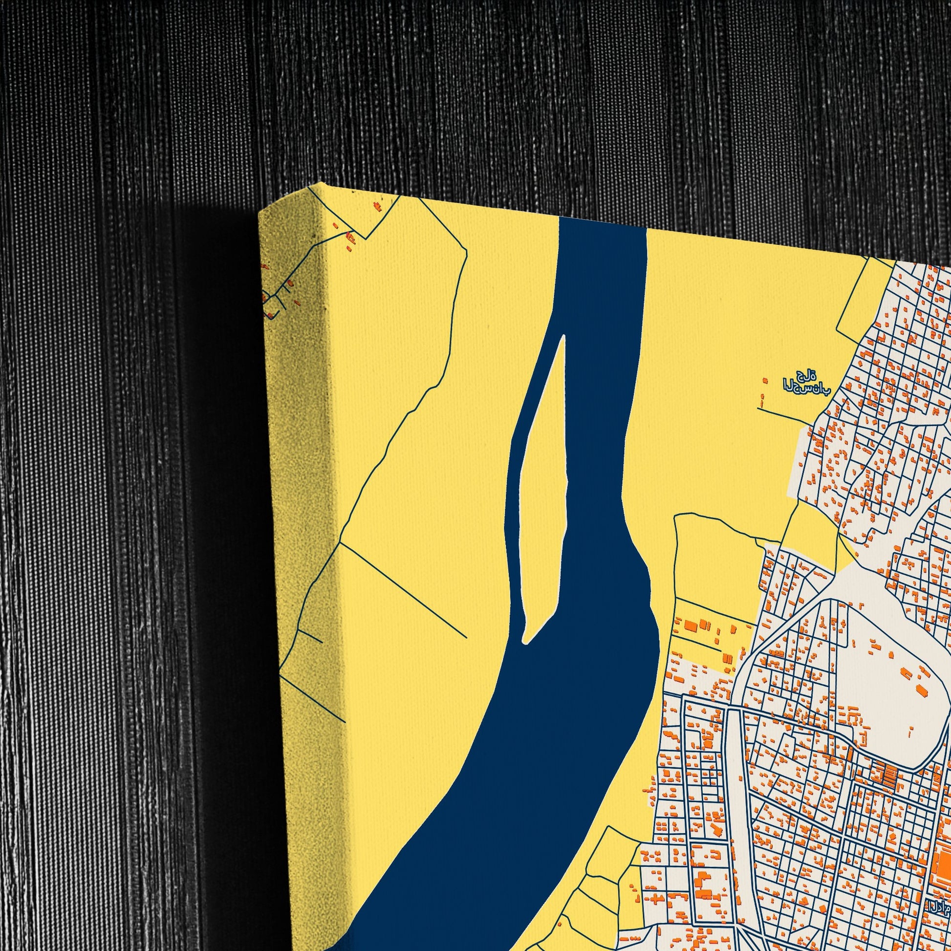 Ed Damer Sudan Colorful City Map Canvas Print Detail