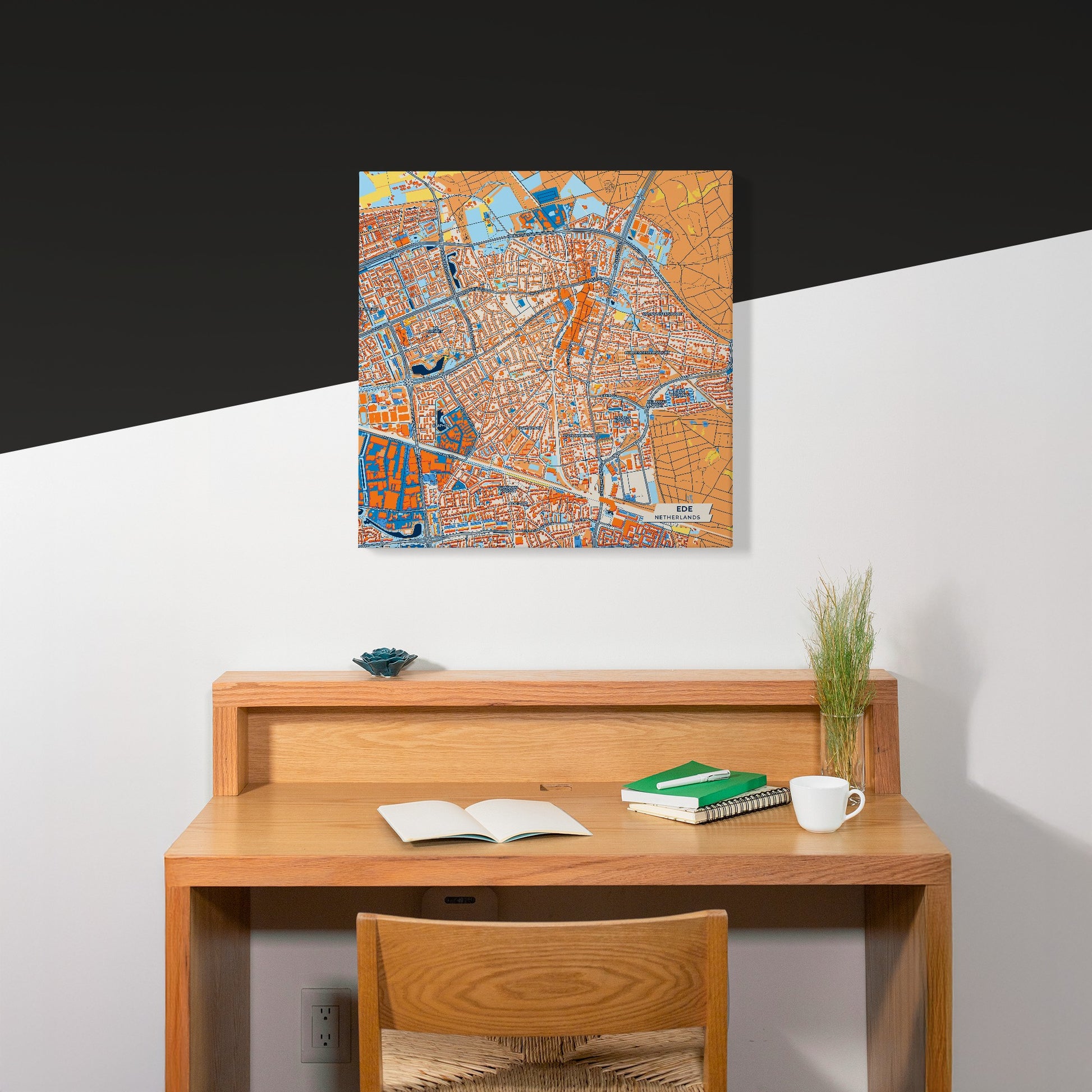 Ede Netherlands Colorful City Map Canvas Print Scene
