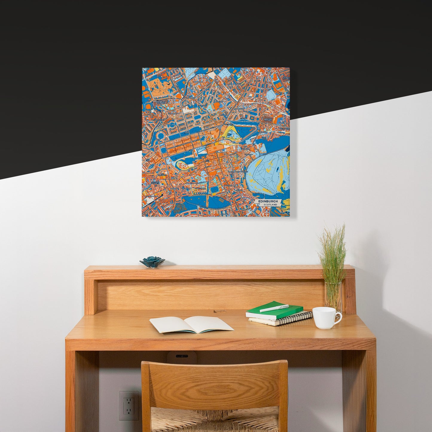 Edinburgh Scotland Colorful City Map Canvas Print Scene