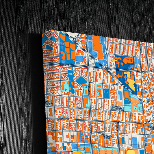 Edmonton Canada Colorful City Map Canvas Print Detail