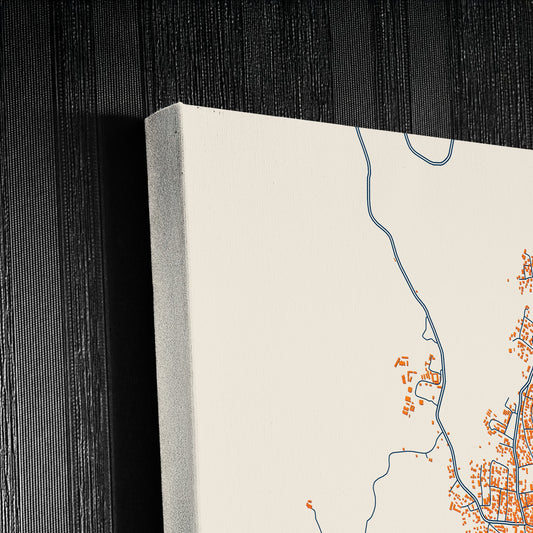 Efon-Alaaye Nigeria Colorful City Map Canvas Print Detail